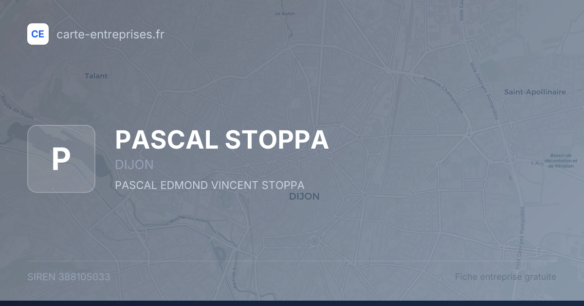 PASCAL STOPPA — 388105033 — fiche entreprise