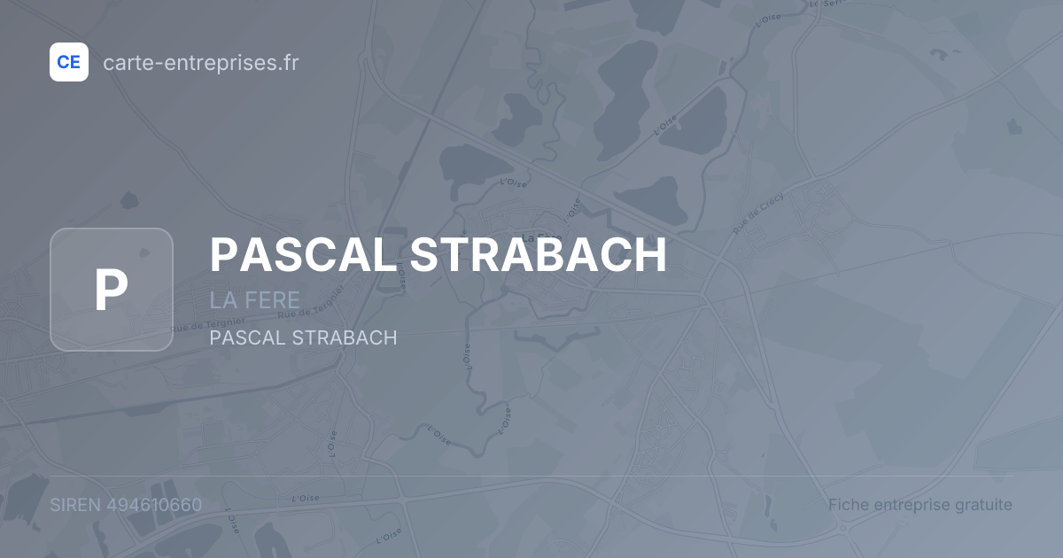 PASCAL STRABACH — 494610660 — fiche entreprise