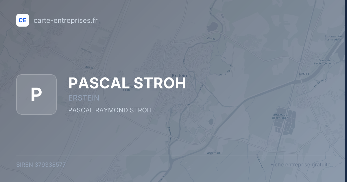 PASCAL STROH — 379338577 — fiche entreprise