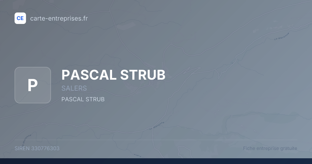 PASCAL STRUB — 330776303 — fiche entreprise