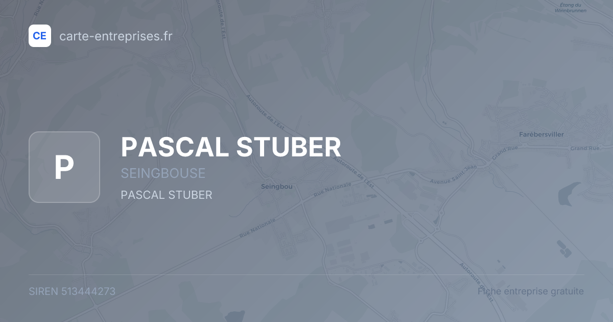 PASCAL STUBER — 513444273 — fiche entreprise