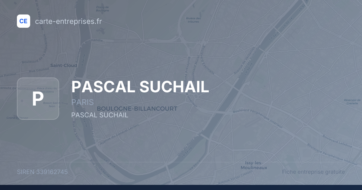 PASCAL SUCHAIL — 339162745 — fiche entreprise