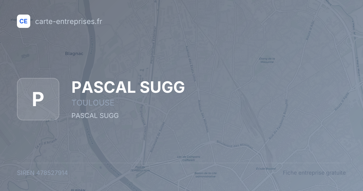PASCAL SUGG — 478527914 — fiche entreprise