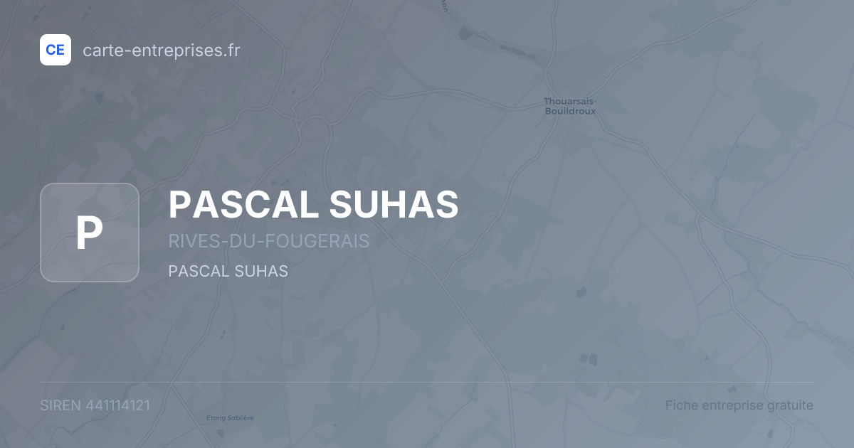 PASCAL SUHAS — 441114121 — fiche entreprise