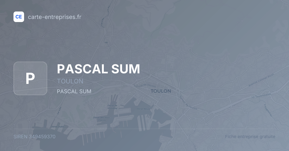 PASCAL SUM — 349459370 — fiche entreprise
