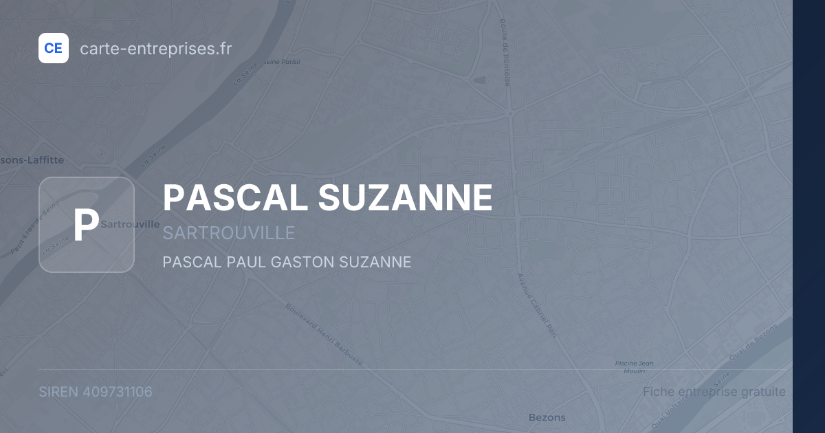 PASCAL SUZANNE — 409731106 — fiche entreprise