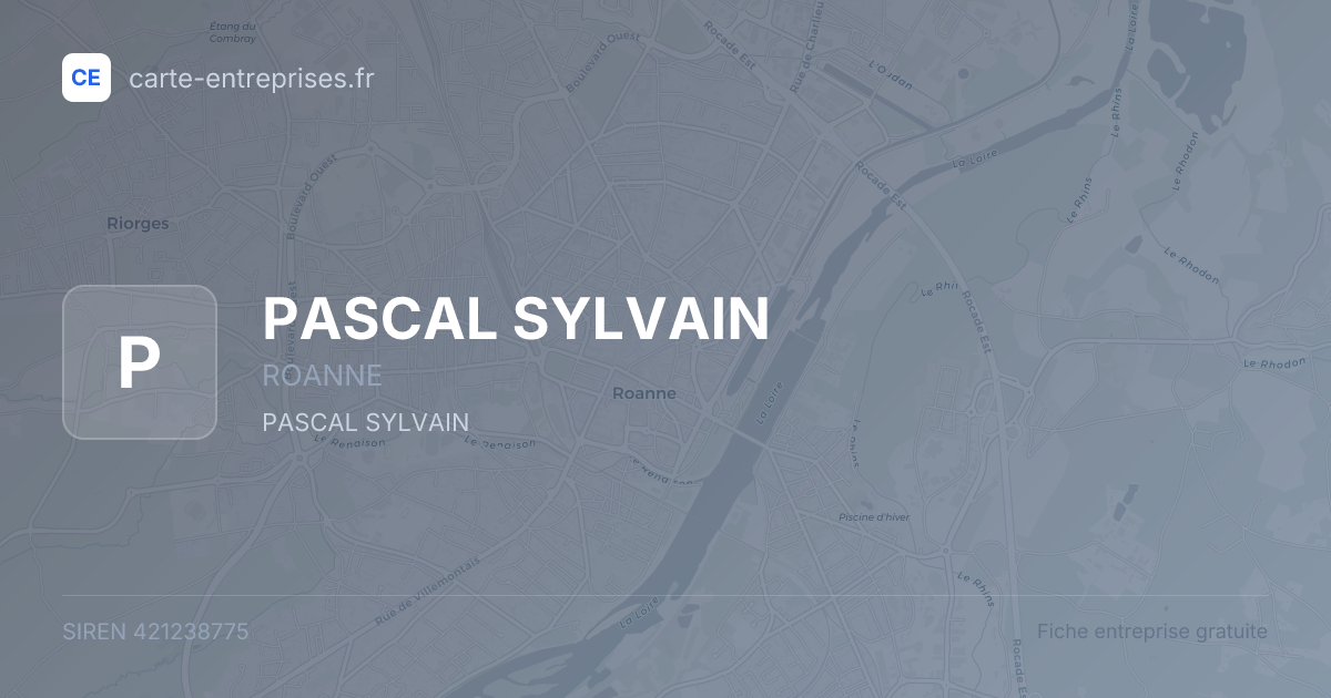 PASCAL SYLVAIN — 421238775 — fiche entreprise