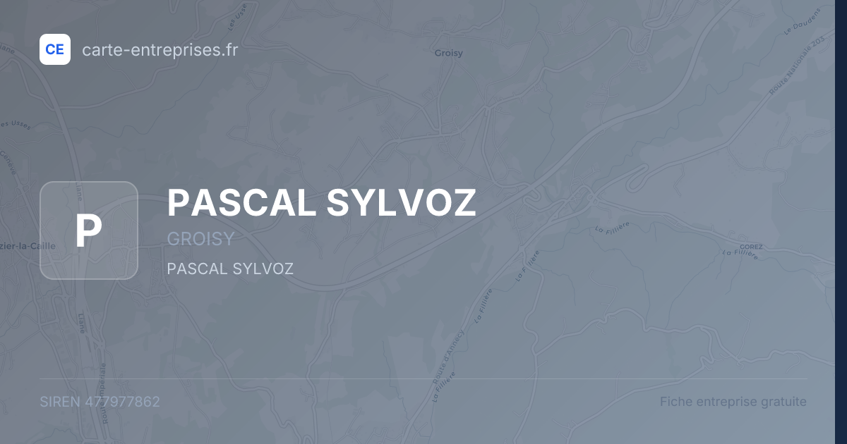 PASCAL SYLVOZ — 477977862 — fiche entreprise