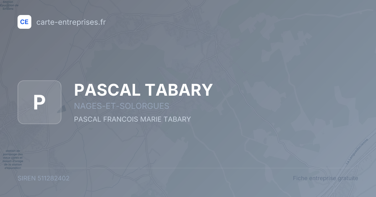 PASCAL TABARY — 511282402 — fiche entreprise