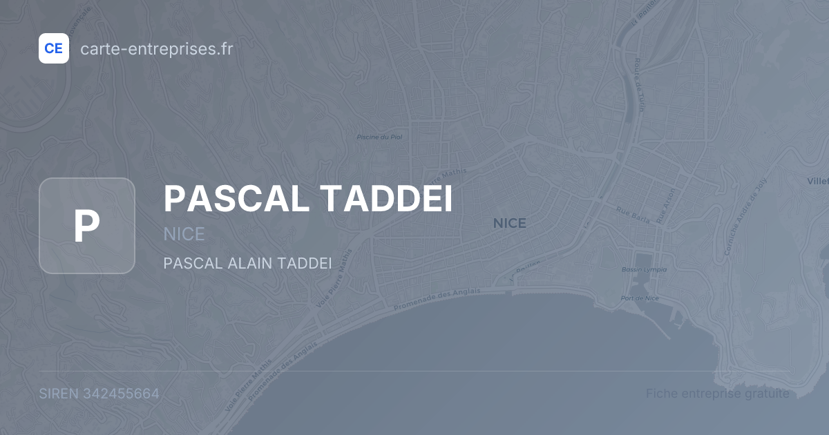 PASCAL TADDEI — 342455664 — fiche entreprise