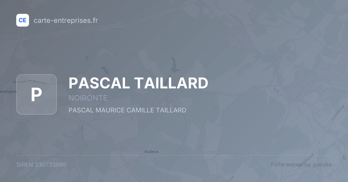 PASCAL TAILLARD — 330733866 — fiche entreprise