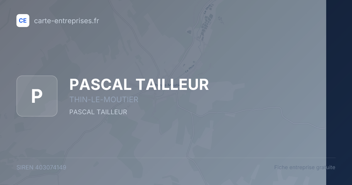 PASCAL TAILLEUR — 403074149 — fiche entreprise
