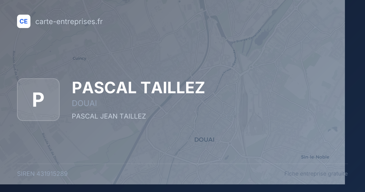 PASCAL TAILLEZ — 431915289 — fiche entreprise