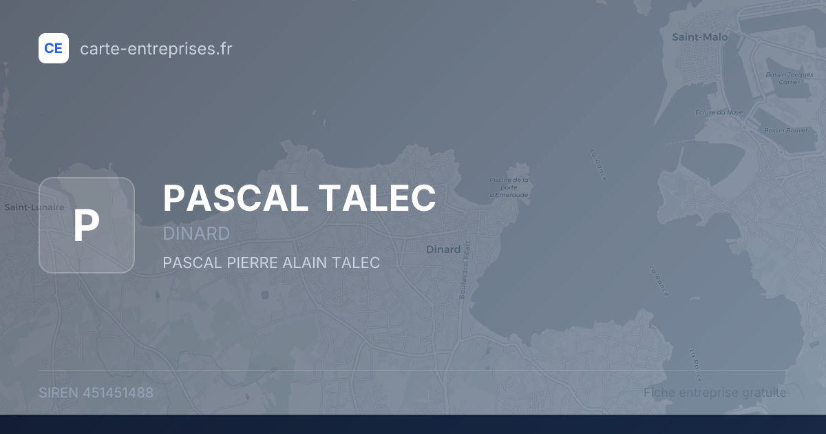 PASCAL TALEC — 451451488 — fiche entreprise