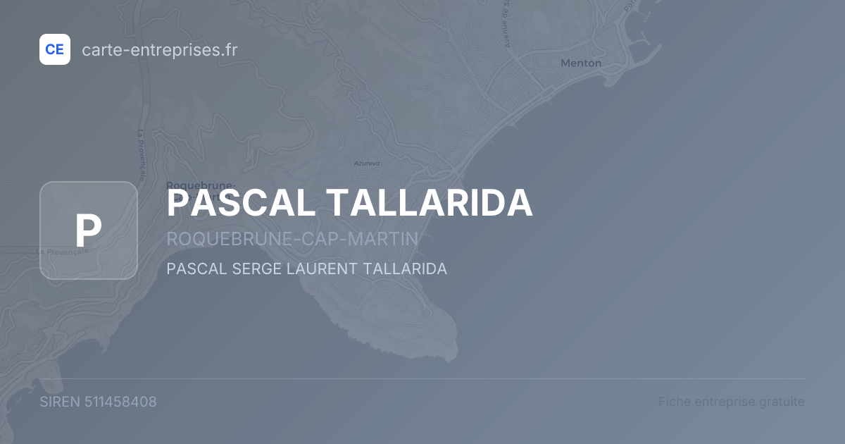 PASCAL TALLARIDA — 511458408 — fiche entreprise