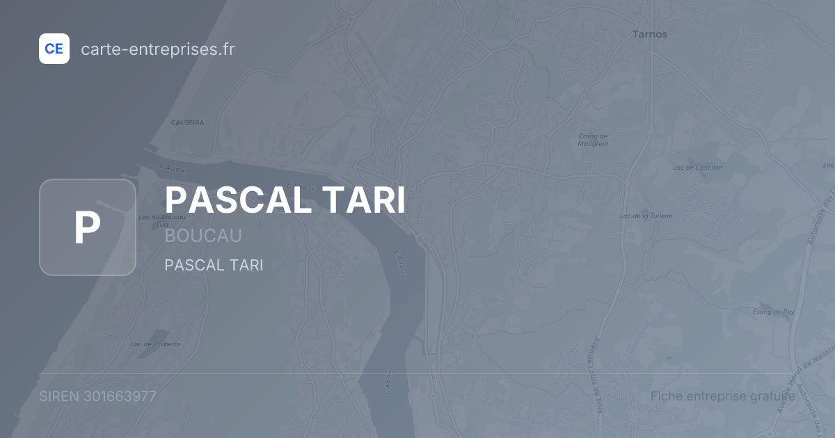 PASCAL TARI — 301663977 — fiche entreprise