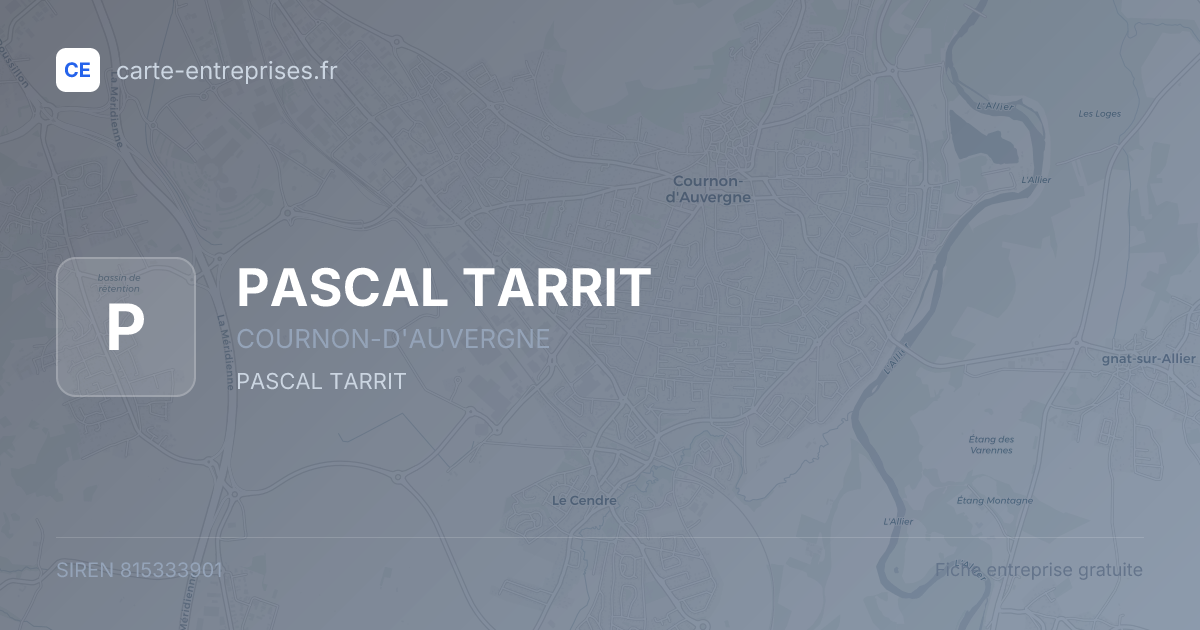 PASCAL TARRIT — 815333901 — fiche entreprise