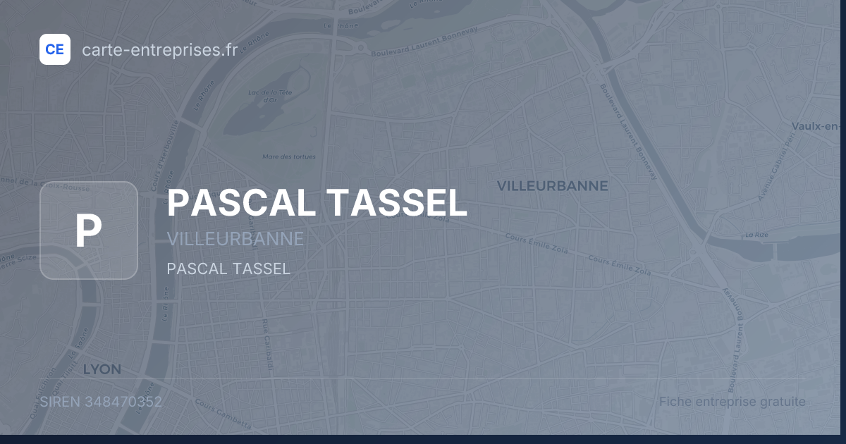 PASCAL TASSEL — 348470352 — fiche entreprise