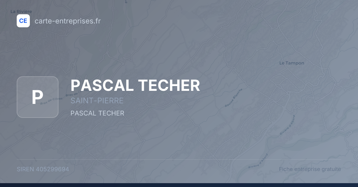 PASCAL TECHER — 405299694 — fiche entreprise
