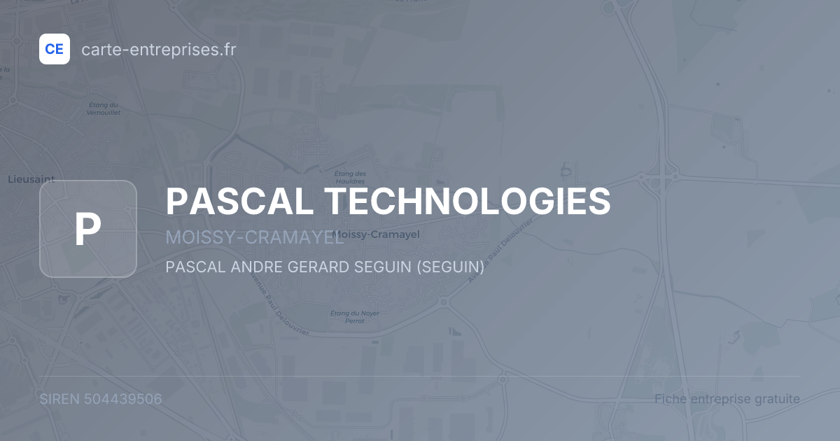 PASCAL TECHNOLOGIES — 504439506 — fiche entreprise
