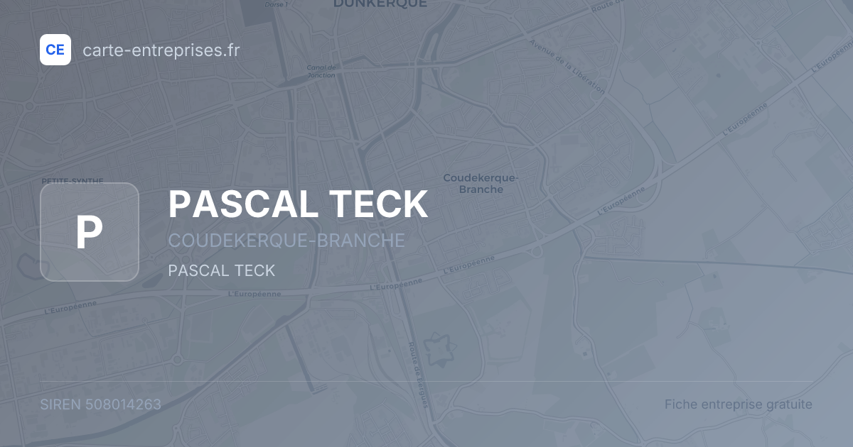 PASCAL TECK — 508014263 — fiche entreprise