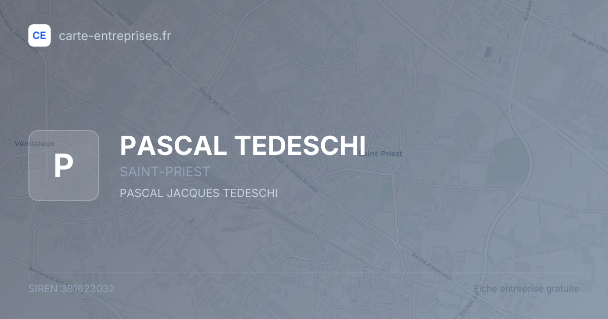 PASCAL TEDESCHI — 381623032 — fiche entreprise