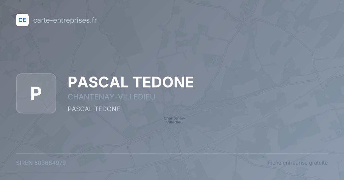 PASCAL TEDONE — 503684979 — fiche entreprise