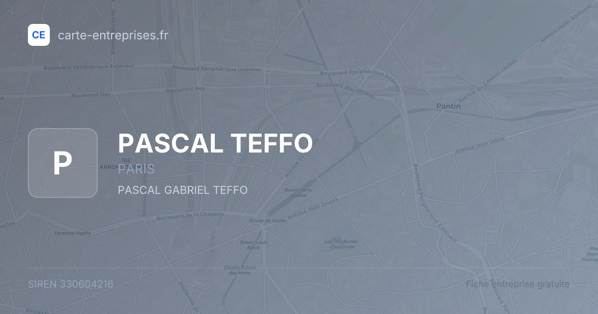 PASCAL TEFFO — 330604216 — fiche entreprise