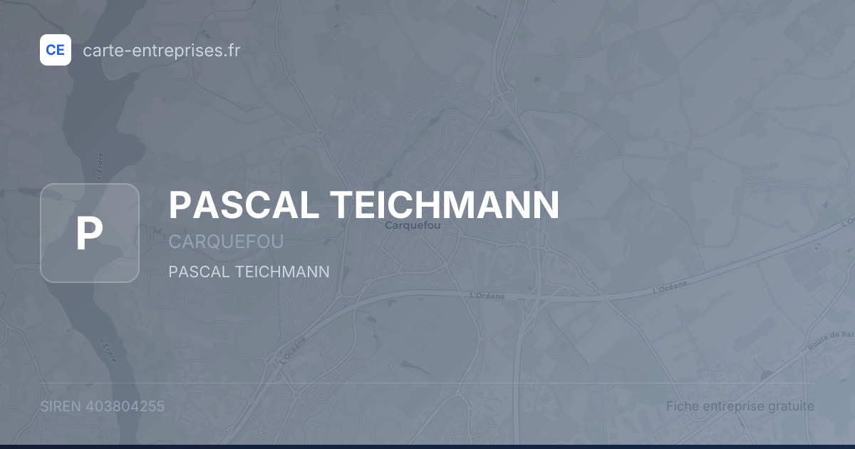 PASCAL TEICHMANN — 403804255 — fiche entreprise