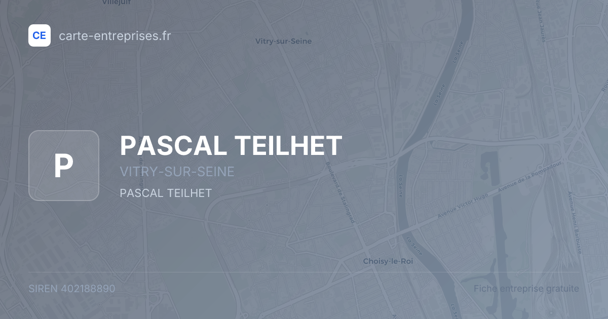 PASCAL TEILHET — 402188890 — fiche entreprise