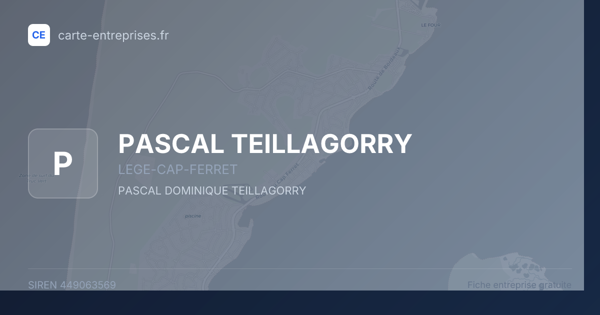 PASCAL TEILLAGORRY — 449063569 — fiche entreprise