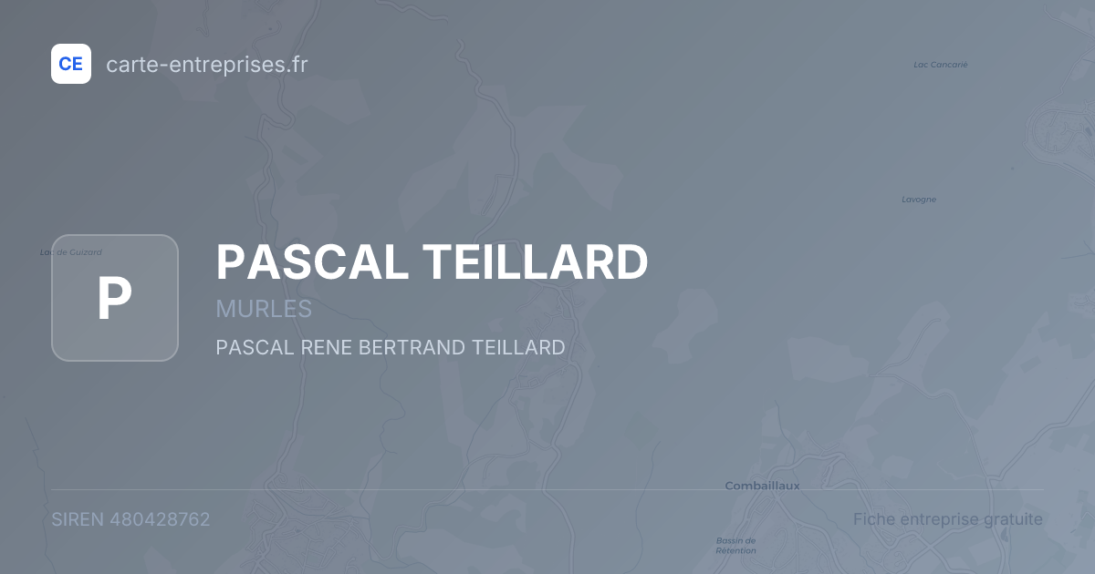 PASCAL TEILLARD — 480428762 — fiche entreprise