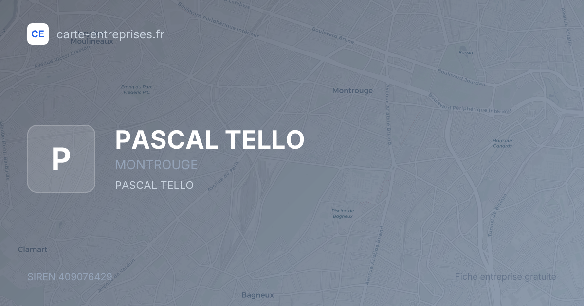 PASCAL TELLO — 409076429 — fiche entreprise
