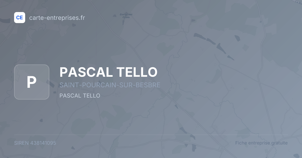 PASCAL TELLO — 438141095 — fiche entreprise