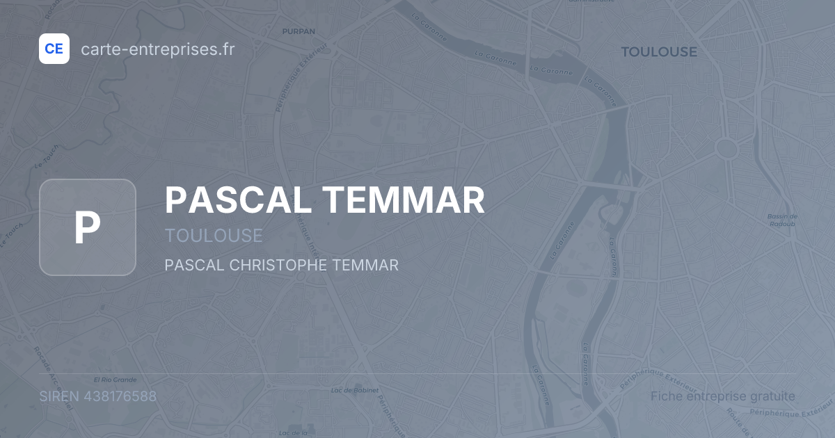 PASCAL TEMMAR — 438176588 — fiche entreprise