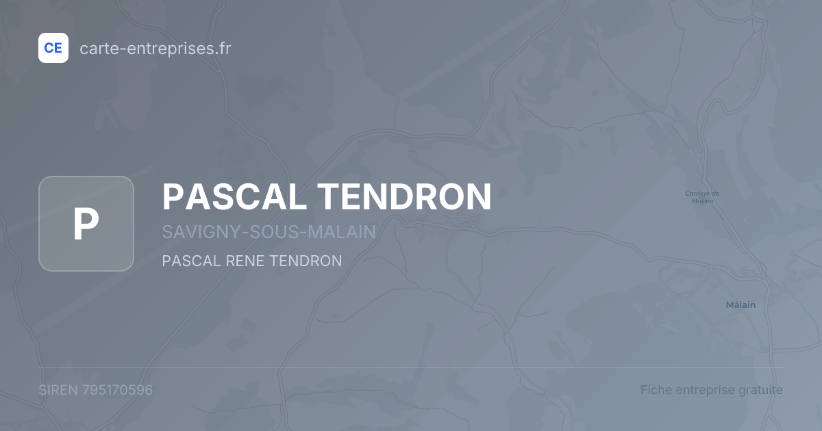 PASCAL TENDRON — 795170596 — fiche entreprise