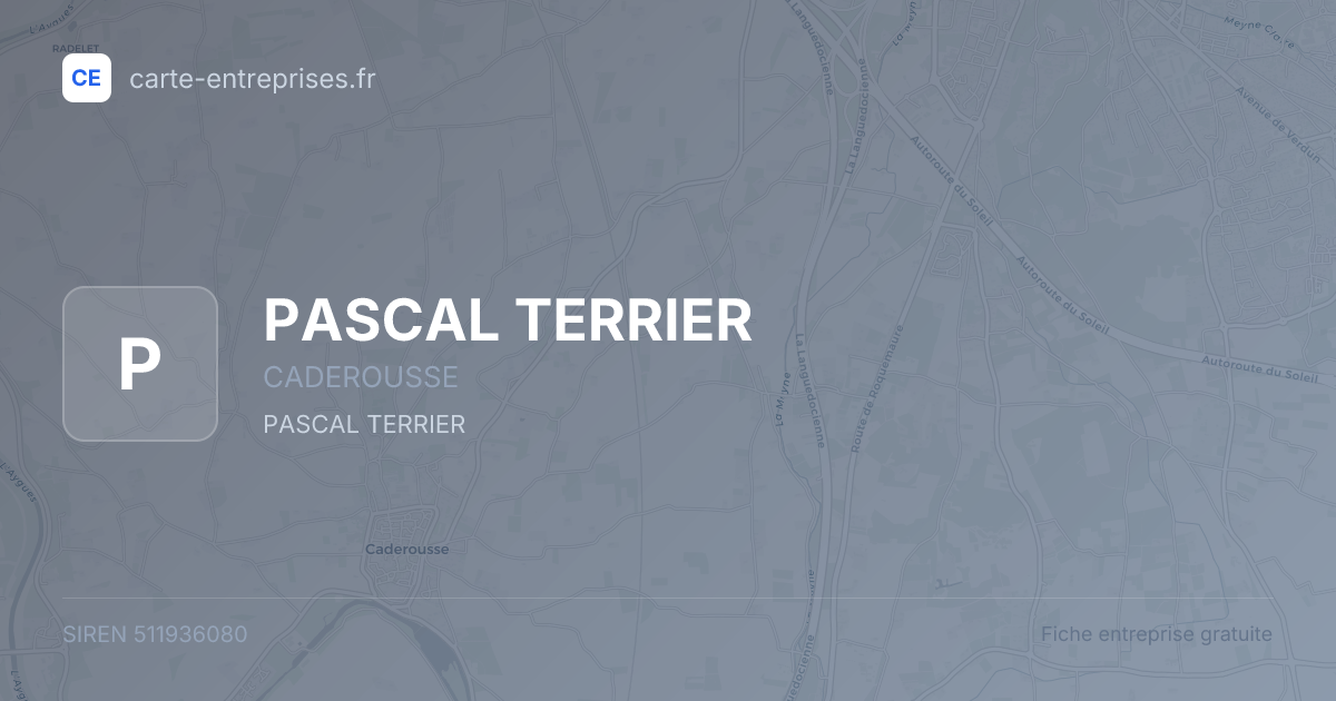PASCAL TERRIER — 511936080 — fiche entreprise