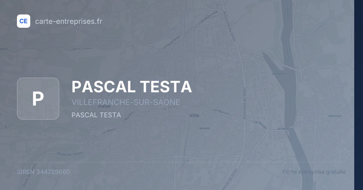 PASCAL TESTA — 344729660 — fiche entreprise