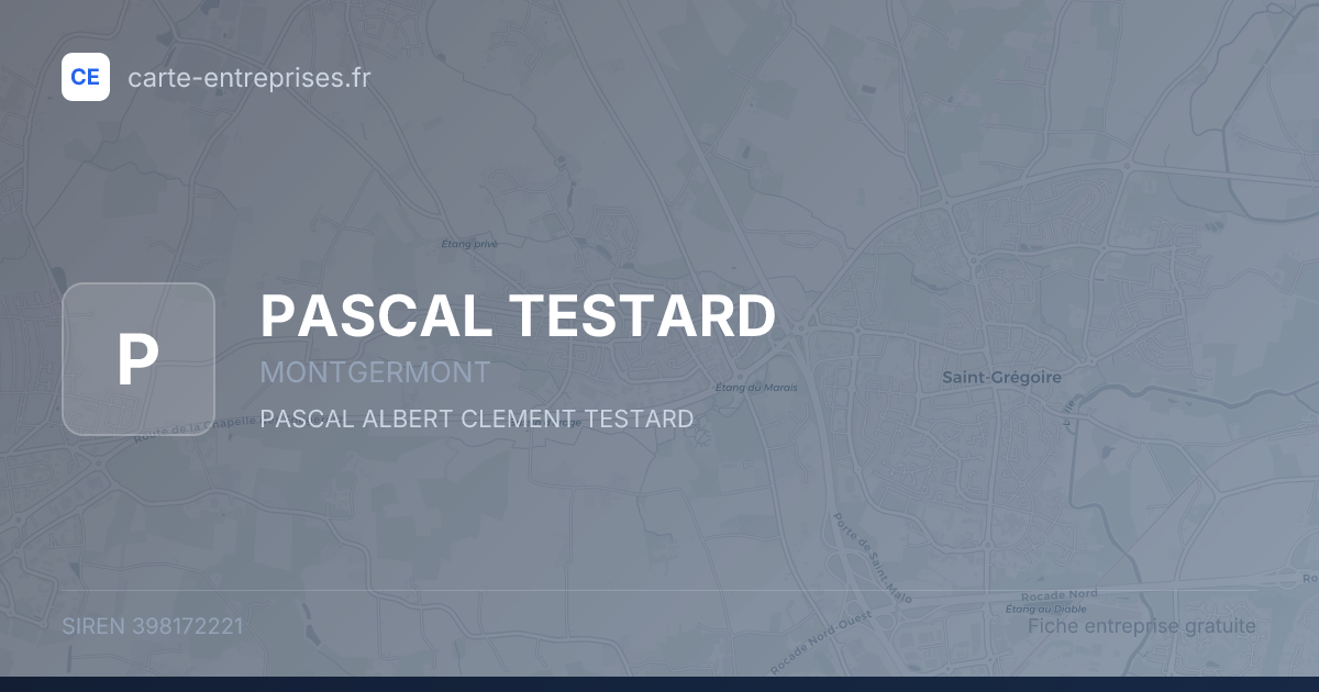 PASCAL TESTARD — 398172221 — fiche entreprise