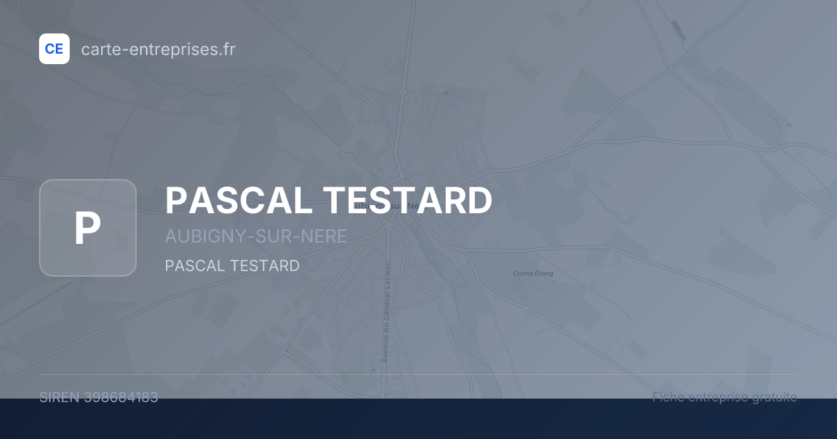 PASCAL TESTARD — 398684183 — fiche entreprise