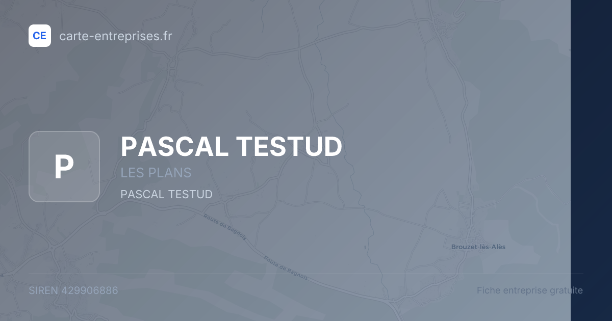 PASCAL TESTUD — 429906886 — fiche entreprise