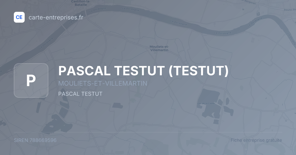 PASCAL TESTUT (TESTUT) — 788669596 — fiche entreprise