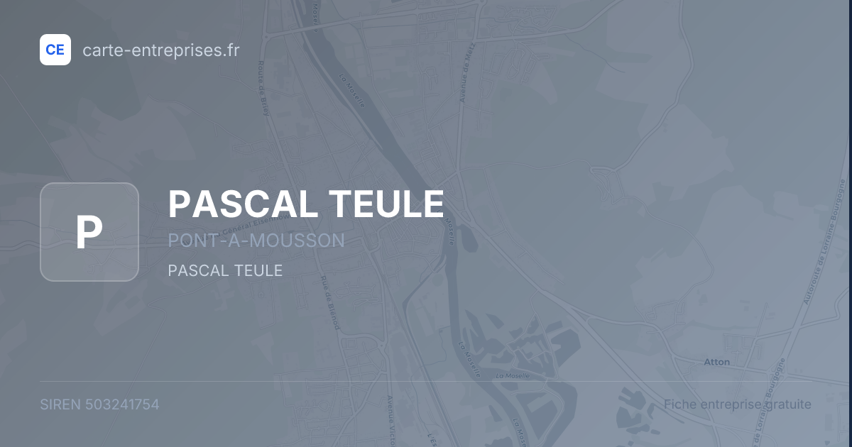PASCAL TEULE — 503241754 — fiche entreprise