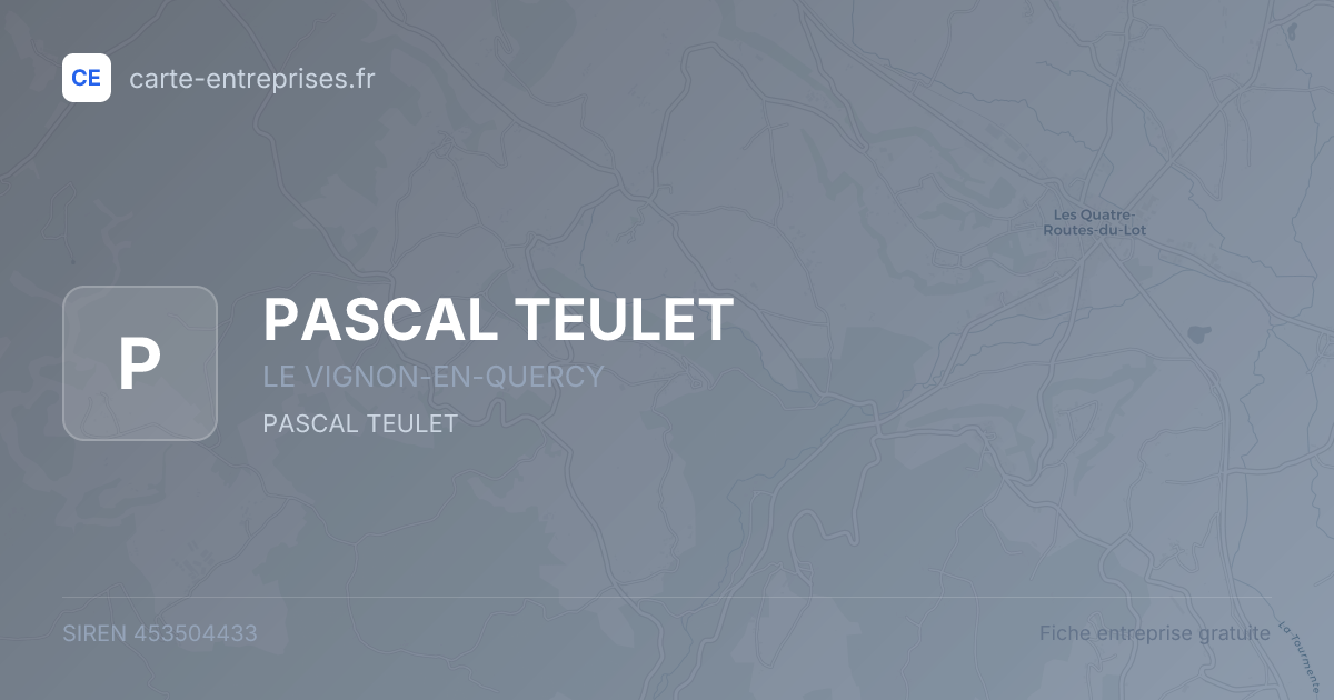PASCAL TEULET — 453504433 — fiche entreprise
