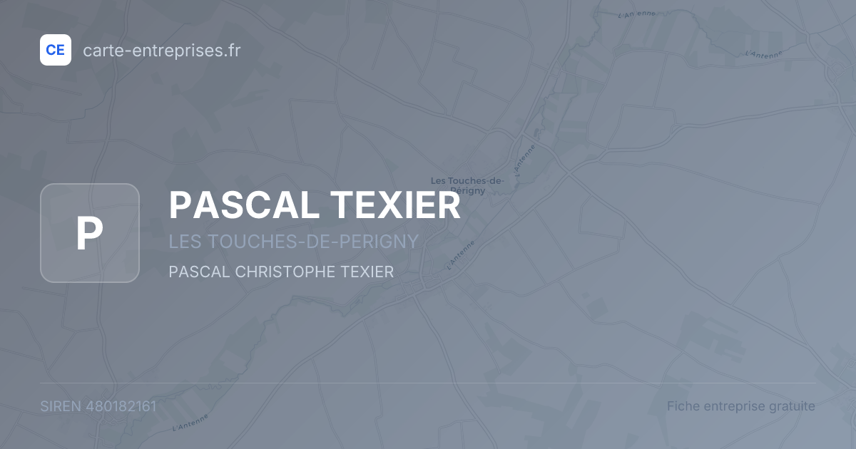 PASCAL TEXIER — 480182161 — fiche entreprise