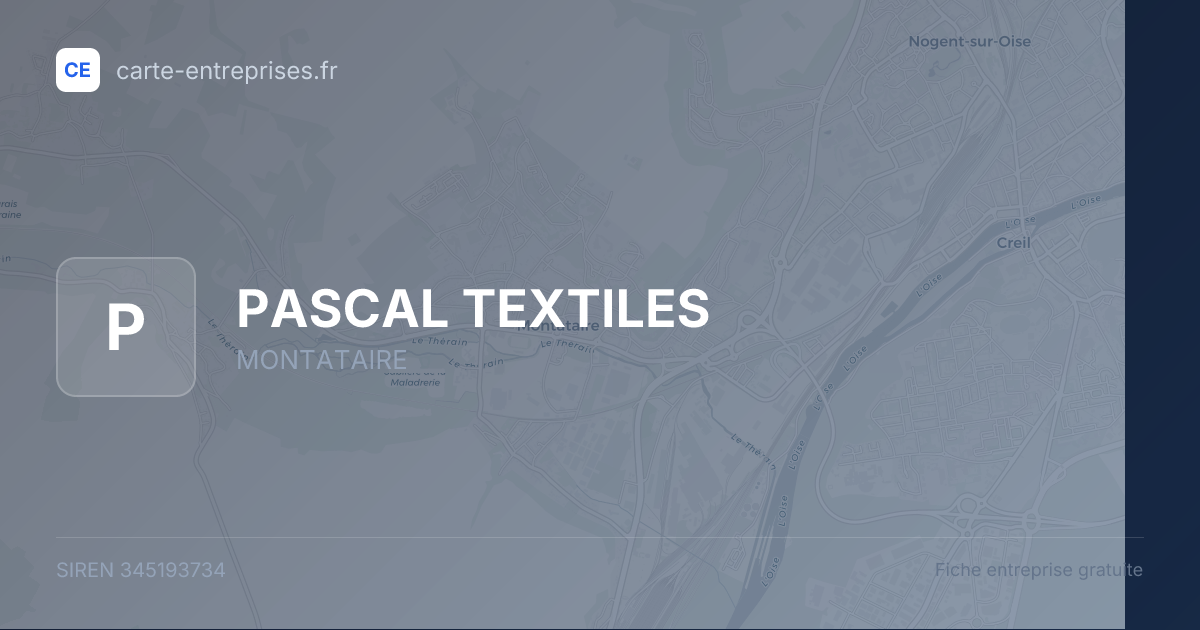 PASCAL TEXTILES — 345193734 — fiche entreprise