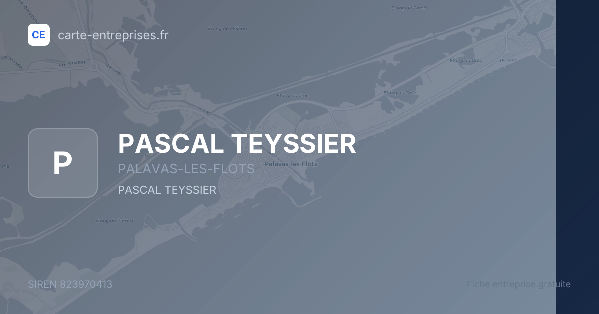 PASCAL TEYSSIER — 823970413 — fiche entreprise
