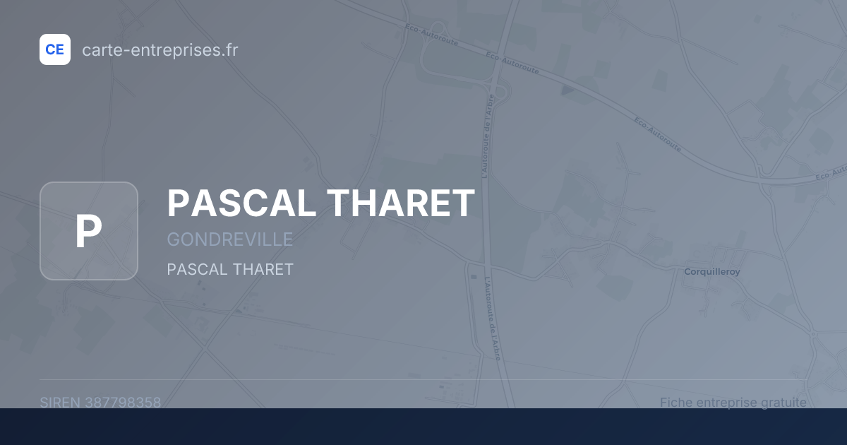 PASCAL THARET — 387798358 — fiche entreprise