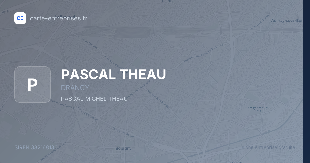 PASCAL THEAU — 382168136 — fiche entreprise