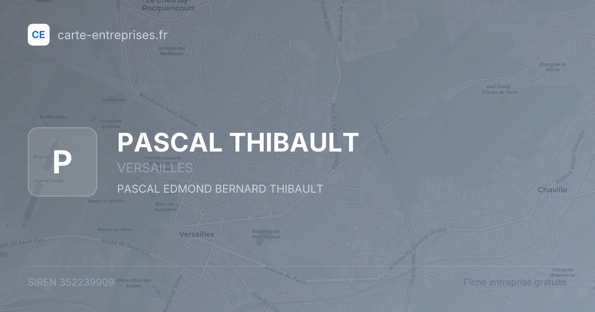 PASCAL THIBAULT — 352239909 — fiche entreprise